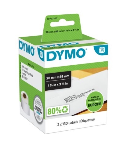 Dymo S0722370 / 99010 Adresetiketten 28x89mm