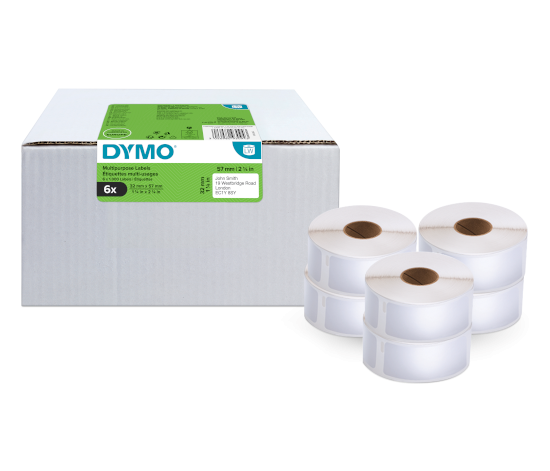 Dymo 2093094 etiket 6-pack 32x57mm wit papier, verwijderbaar Dymo 2093094 etiket 6-pack 32x57mm wit papier, verwijderbaar