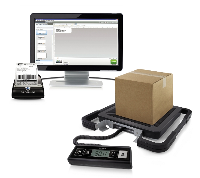 Dymo S50 pakketweegschaal met LabelWriter 4XL etikettenprinter Dymo S50 pakketweegschaal met LabelWriter 5XL etikettenprinter