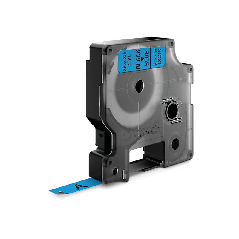 Dymo D1 cassette 19mm zwart op blauw Dymo D1 cassette 19mm zwart op blauw