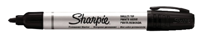 Sharpie Pro Viltstift rond zwart 1.5-3mm, doos met 12 stuks