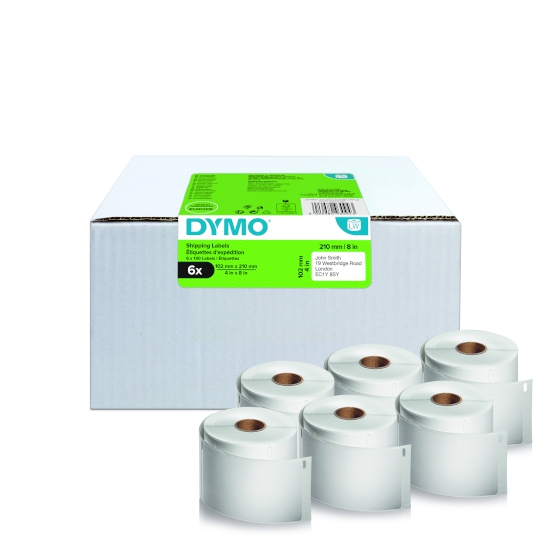 Dymo 2177565 XL verzendlabel 102 x 210 mm, volumepack 6 rollen Dymo 2177565 XL verzendlabel 102 x 210 mm, volumepack 6 rollen