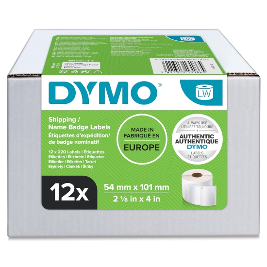 Dymo 13186 groot verpakking 99014 54x101mm etiketten