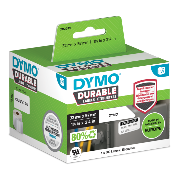 Dymo 2112289 duurzame LabelWriter etiketten 32x57mm Dymo 2112289 duurzame LabelWriter etiketten 32x57mm