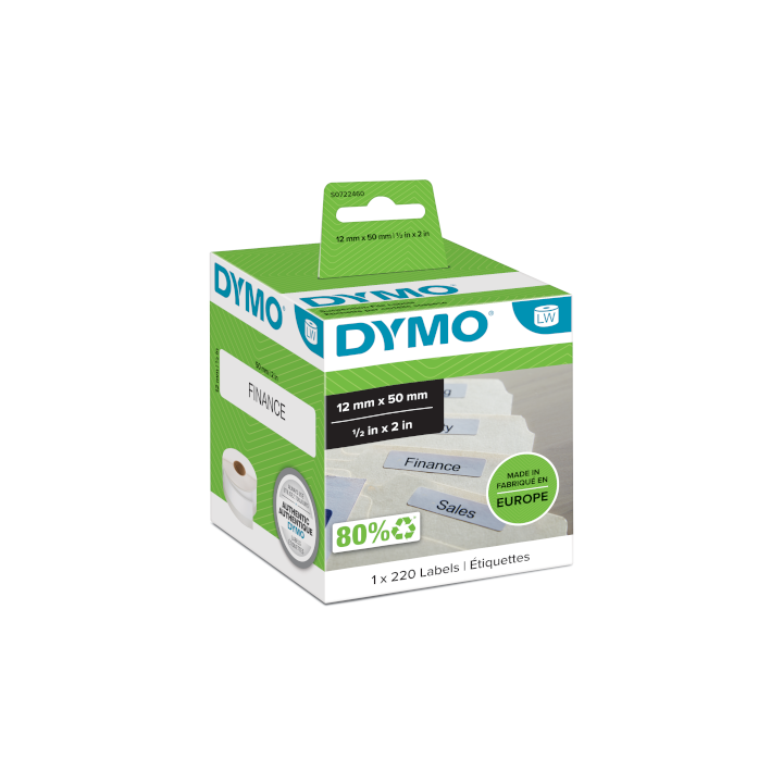 Dymo 99017 12x50mm Hangmapetiketten